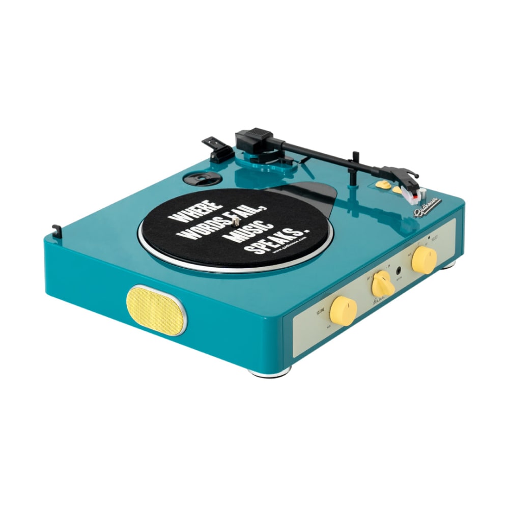 Platine vinyle portable avec Bluetooth vert