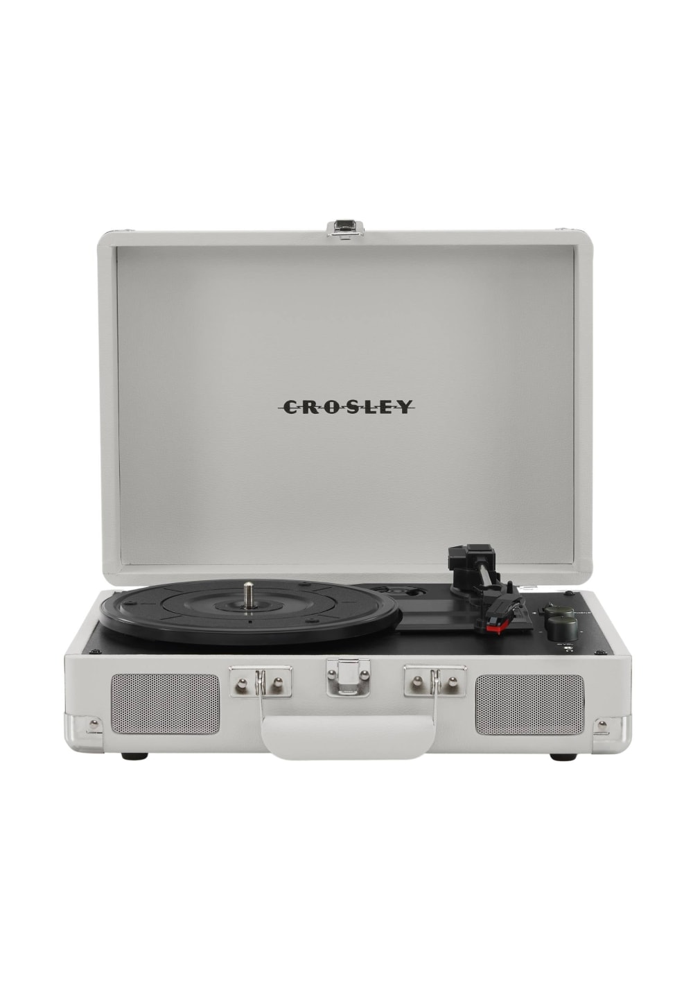Crosley Tragbarer Plattenspieler mit Bluetooth in Weiß Weiß Holz