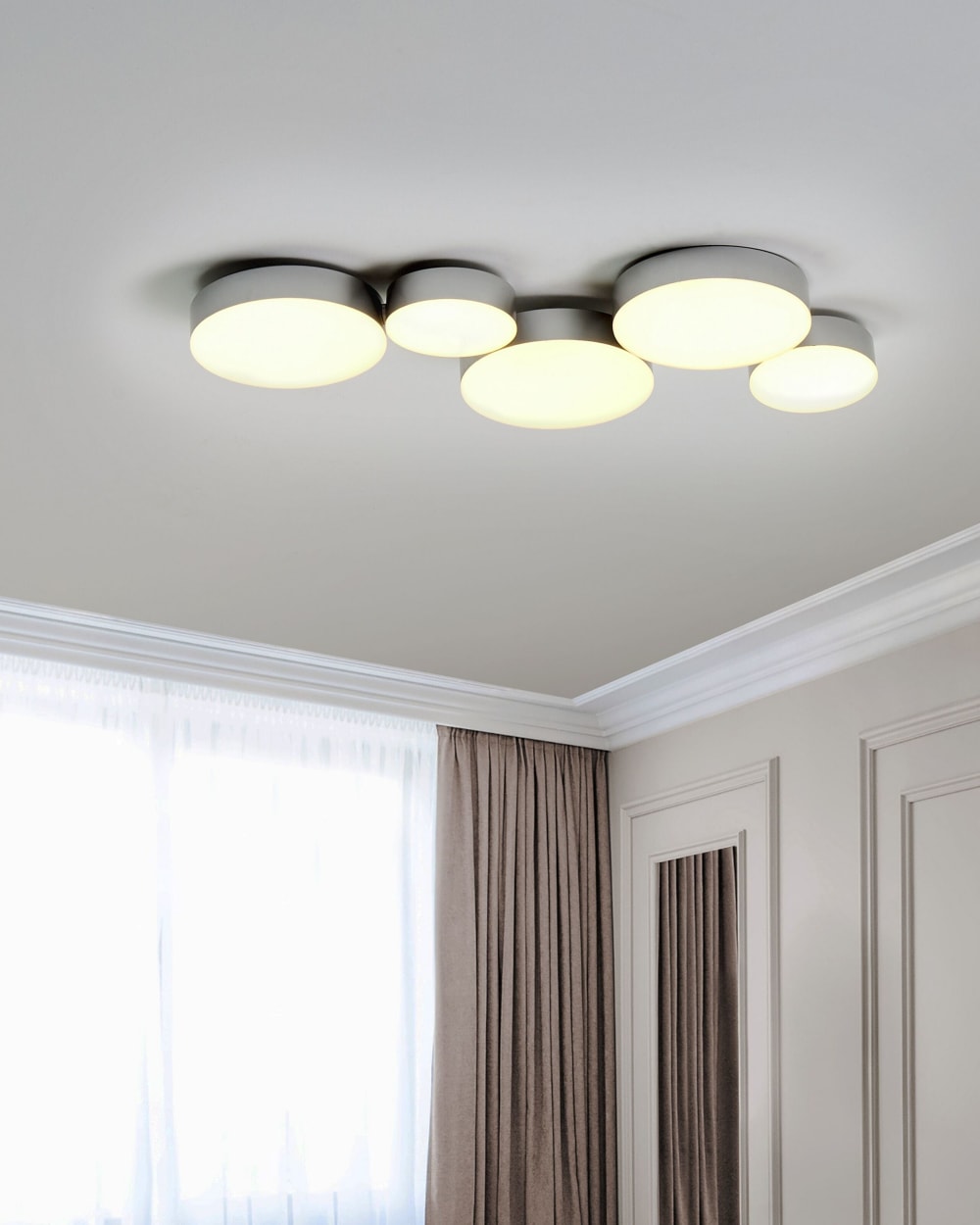 Plafonnier à led métal argenté — vue 3
