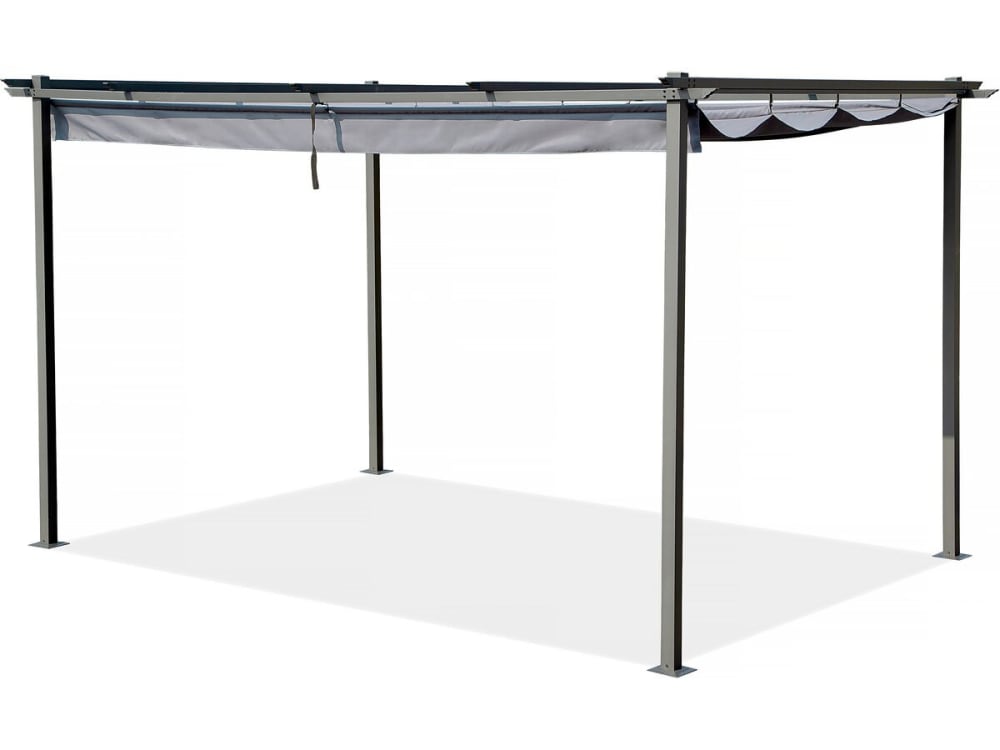 Pergola en acier anthracite 395 x 295 x 231 cm