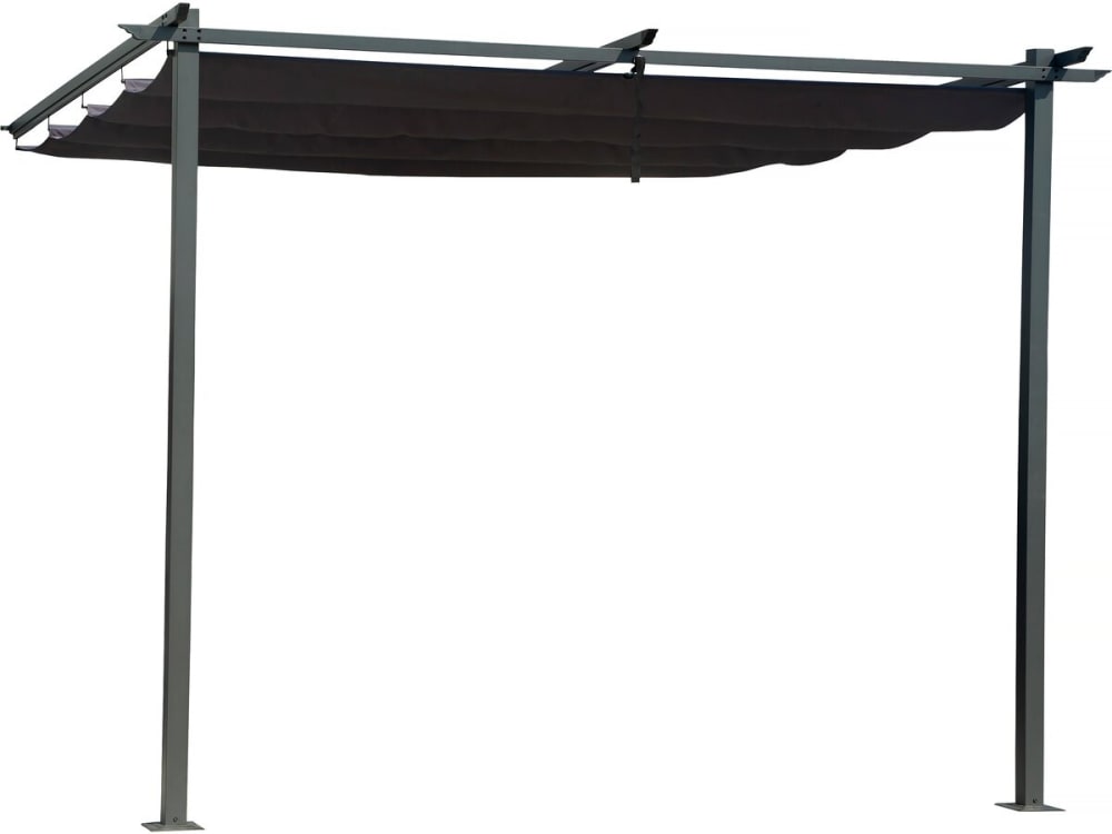 Pergola en acier gris 295 x 290 x 220 cm