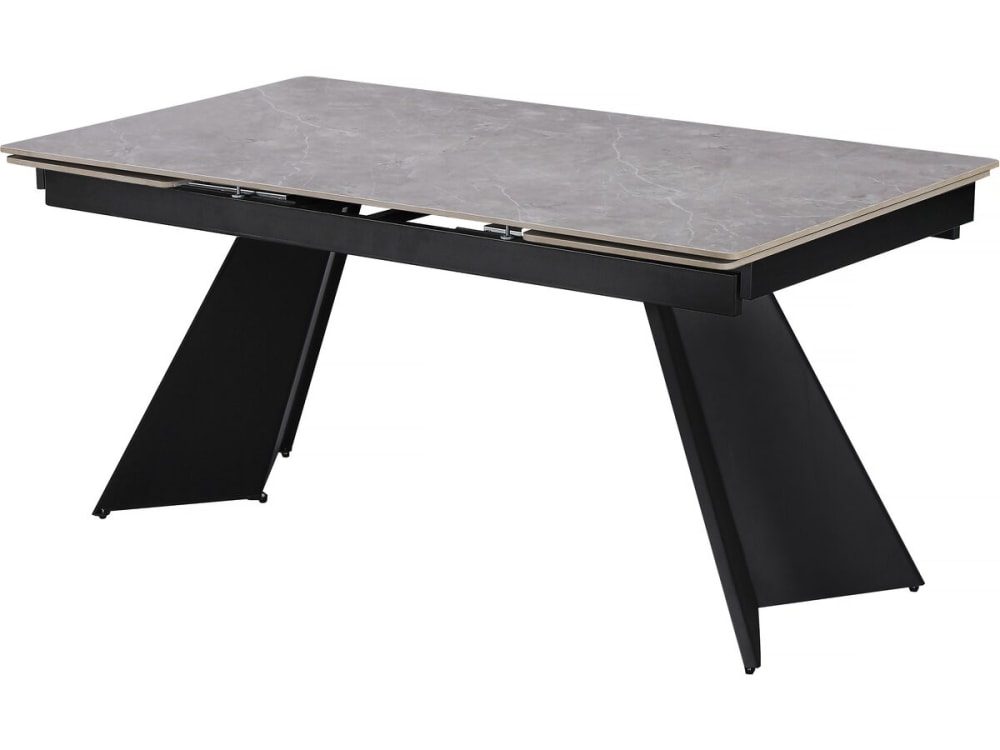 Table à manger extensible en céramique grise 240 x 90 x 76 cm