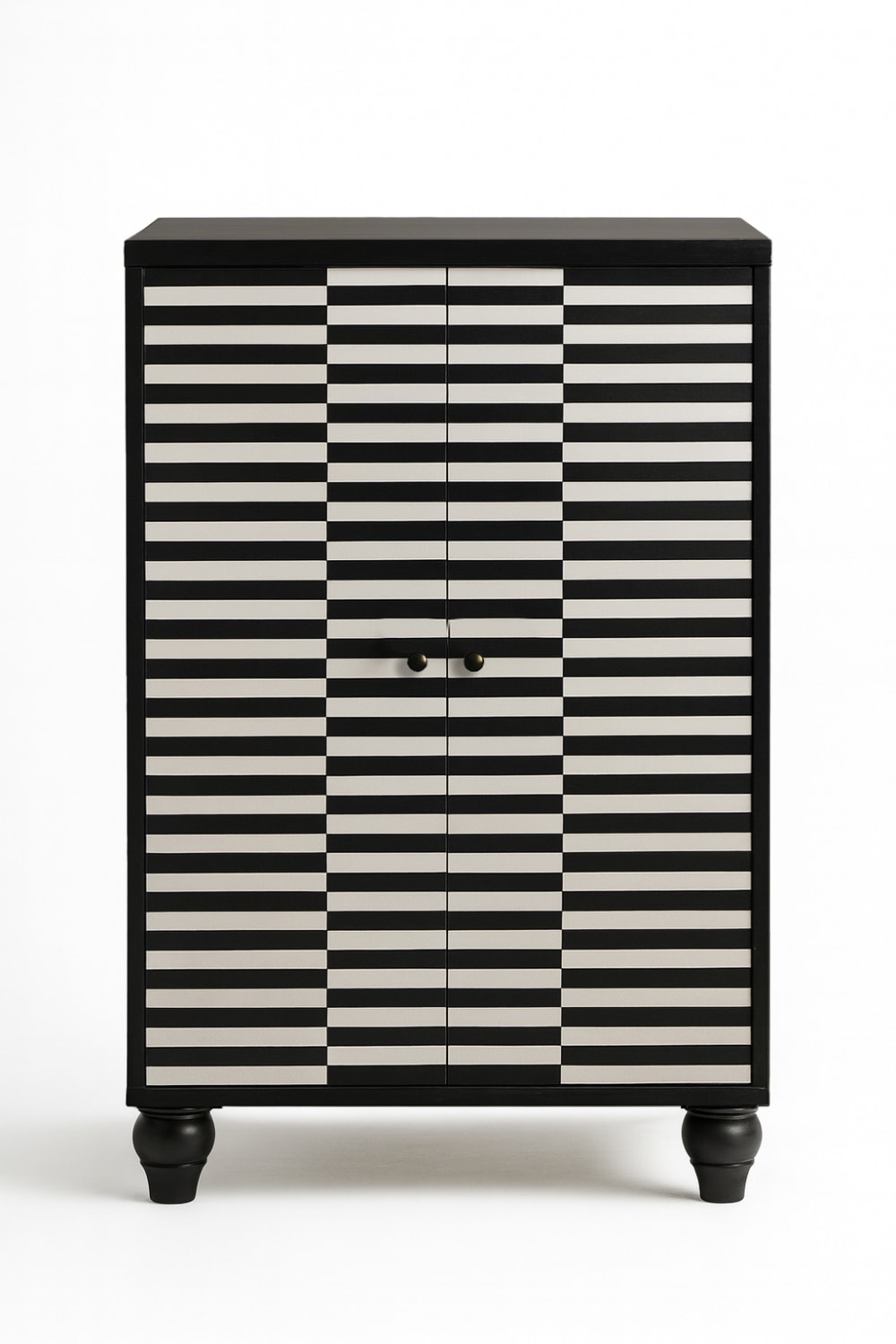 Buffet 2 portes en MDF mélaminé avec charnières à fermeture amortie