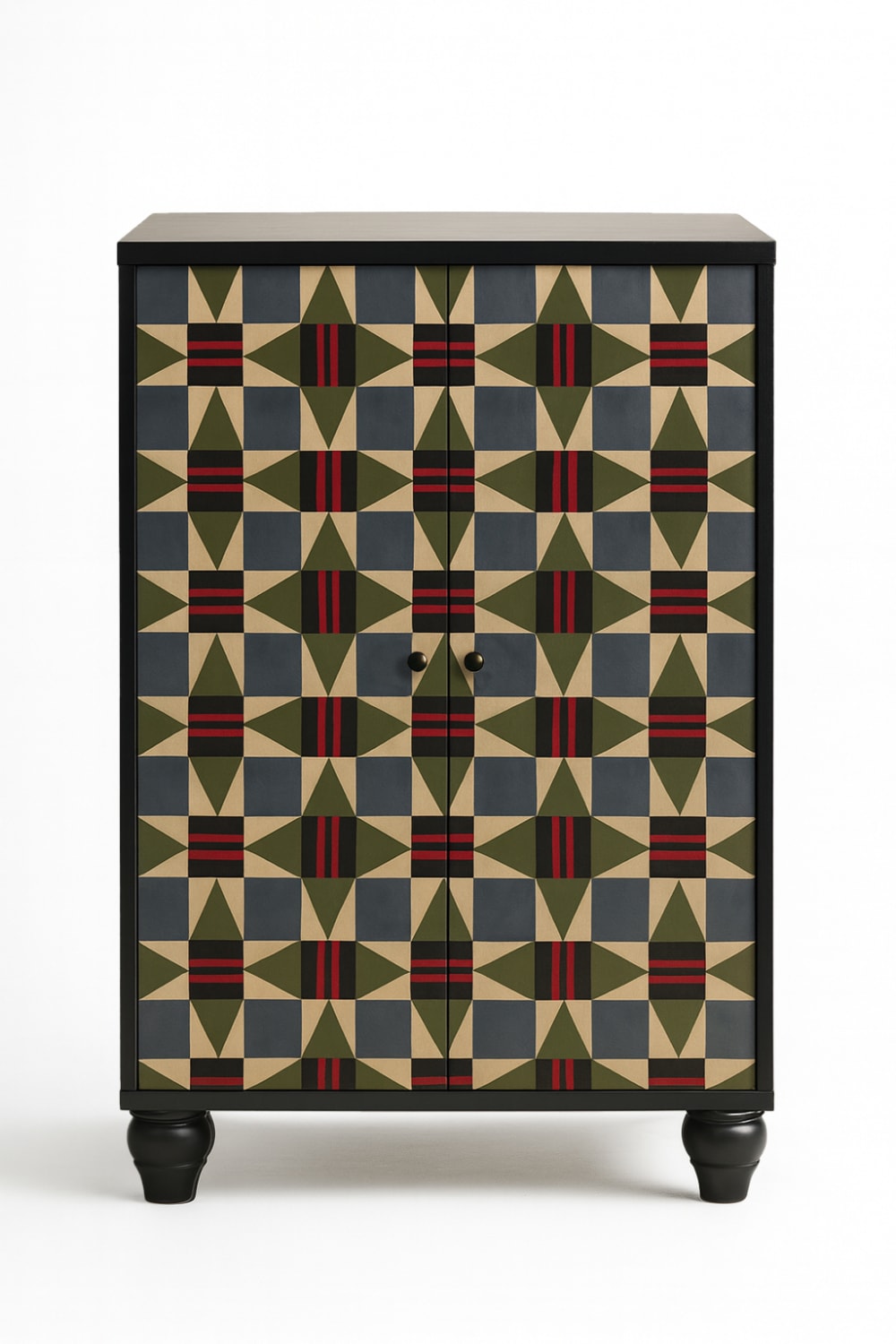 Buffet 2 portes en MDF mélaminé avec charnières à fermeture amortie