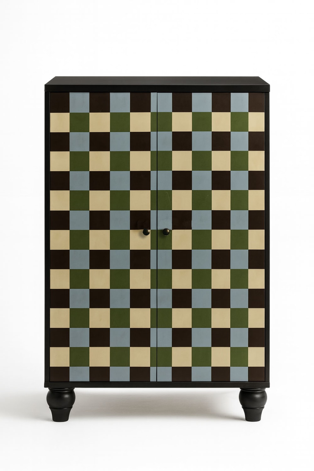 Buffet 2 portes en MDF mélaminé avec charnières à fermeture amortie