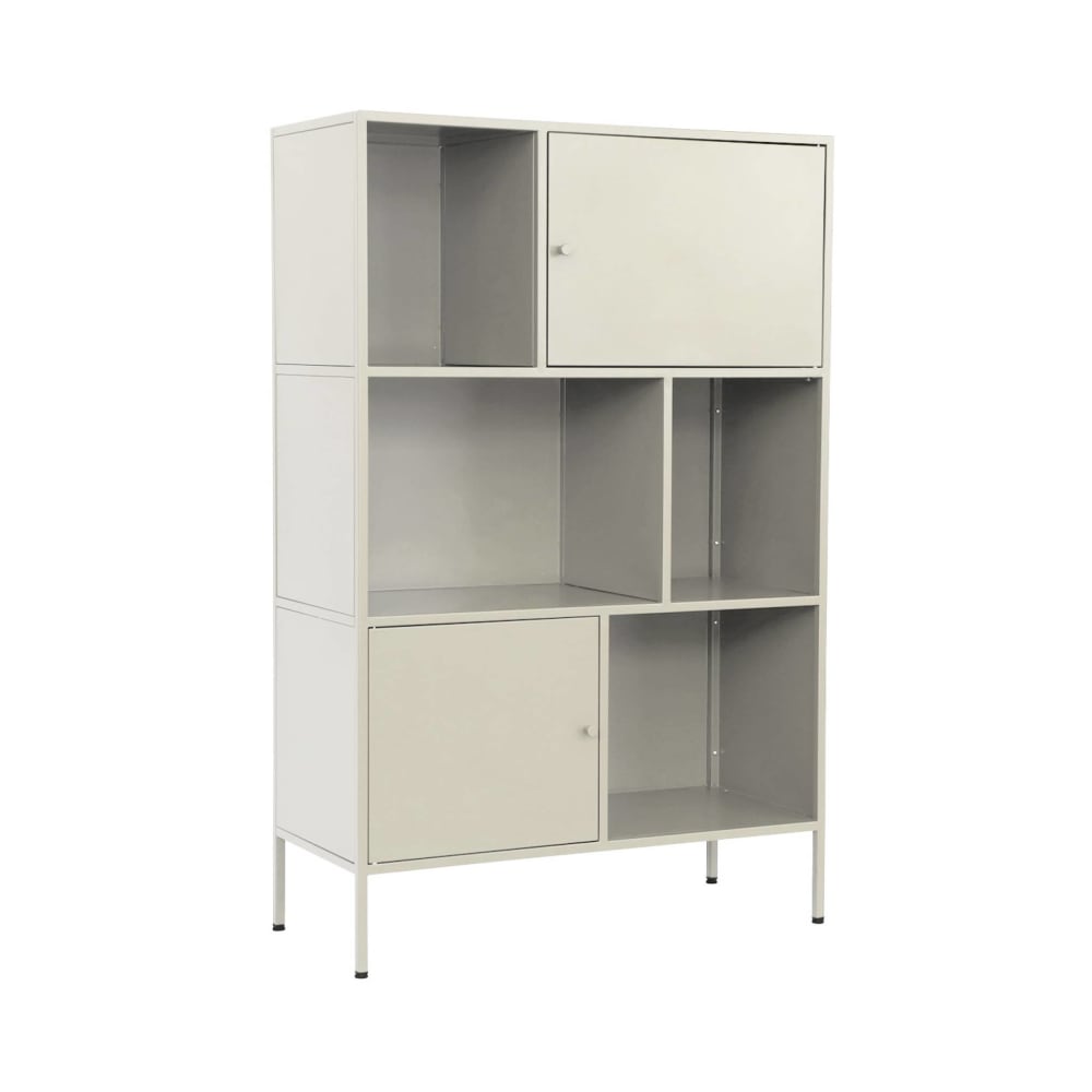 Sideboard aus Stahl mit 6 Stauräumen, creme - Maisons Du Monde