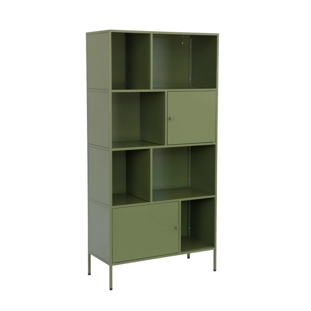 Sideboard aus Stahl mit 8 Stauräumen, grün - Maisons Du Monde