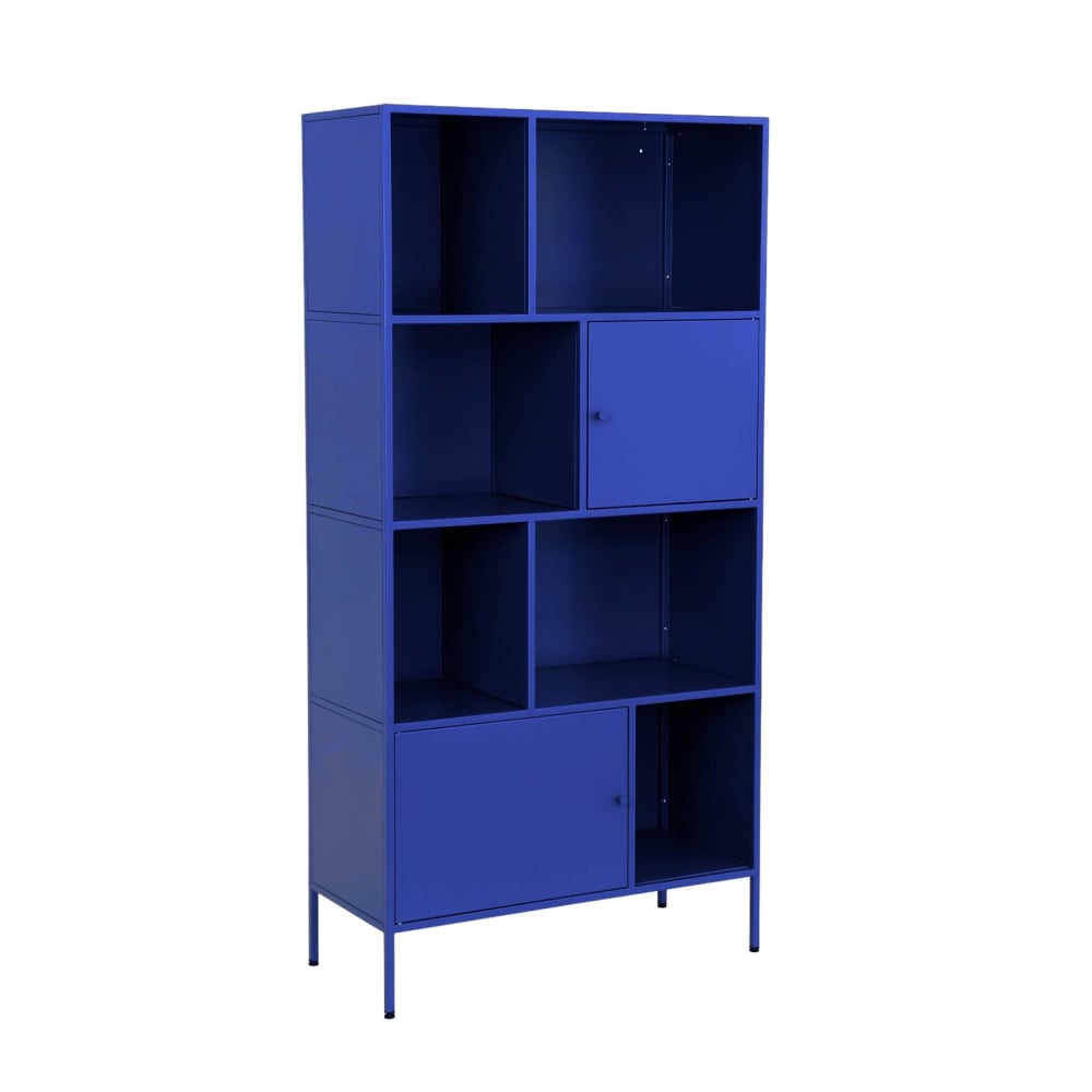 Sideboard aus Stahl mit 8 Stauräumen, blau - Maisons Du Monde