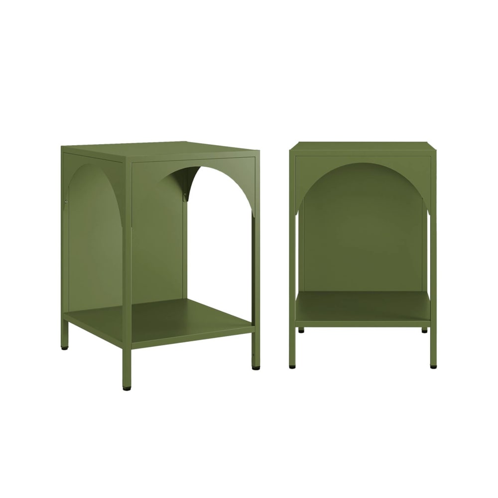 2er-Set Nachttische, Beistelltische khaki - Maisons Du Monde