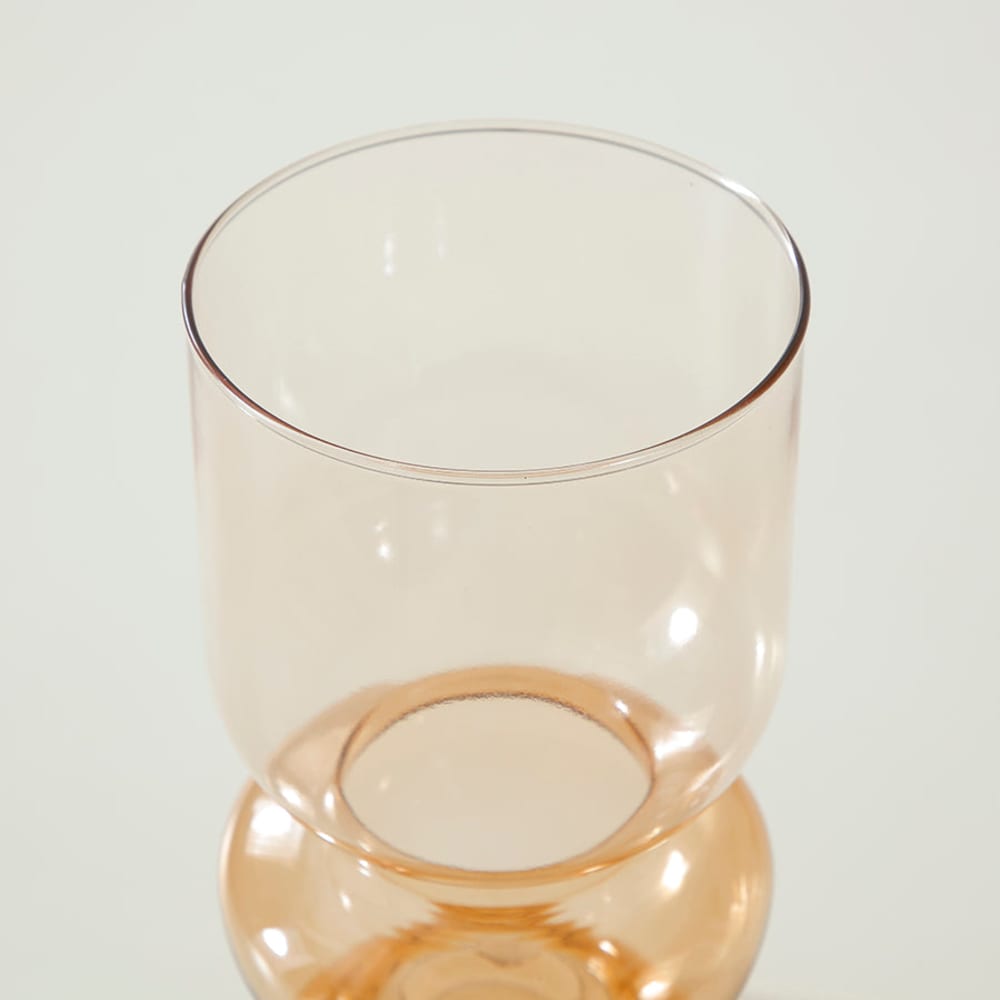 Vase en verre orange transparent h21 — vue 4