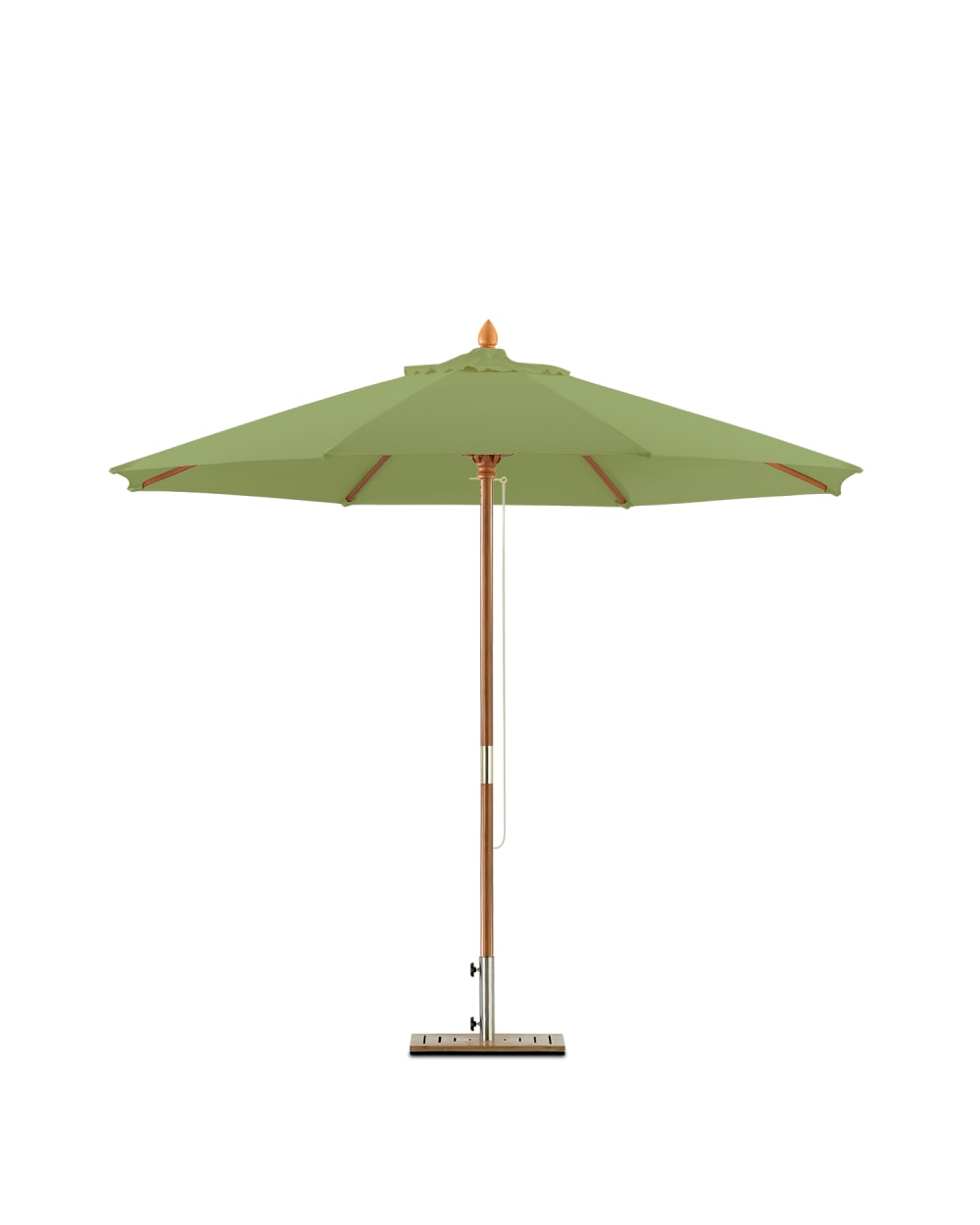 Parasol rond en bois 250 cm vert olive