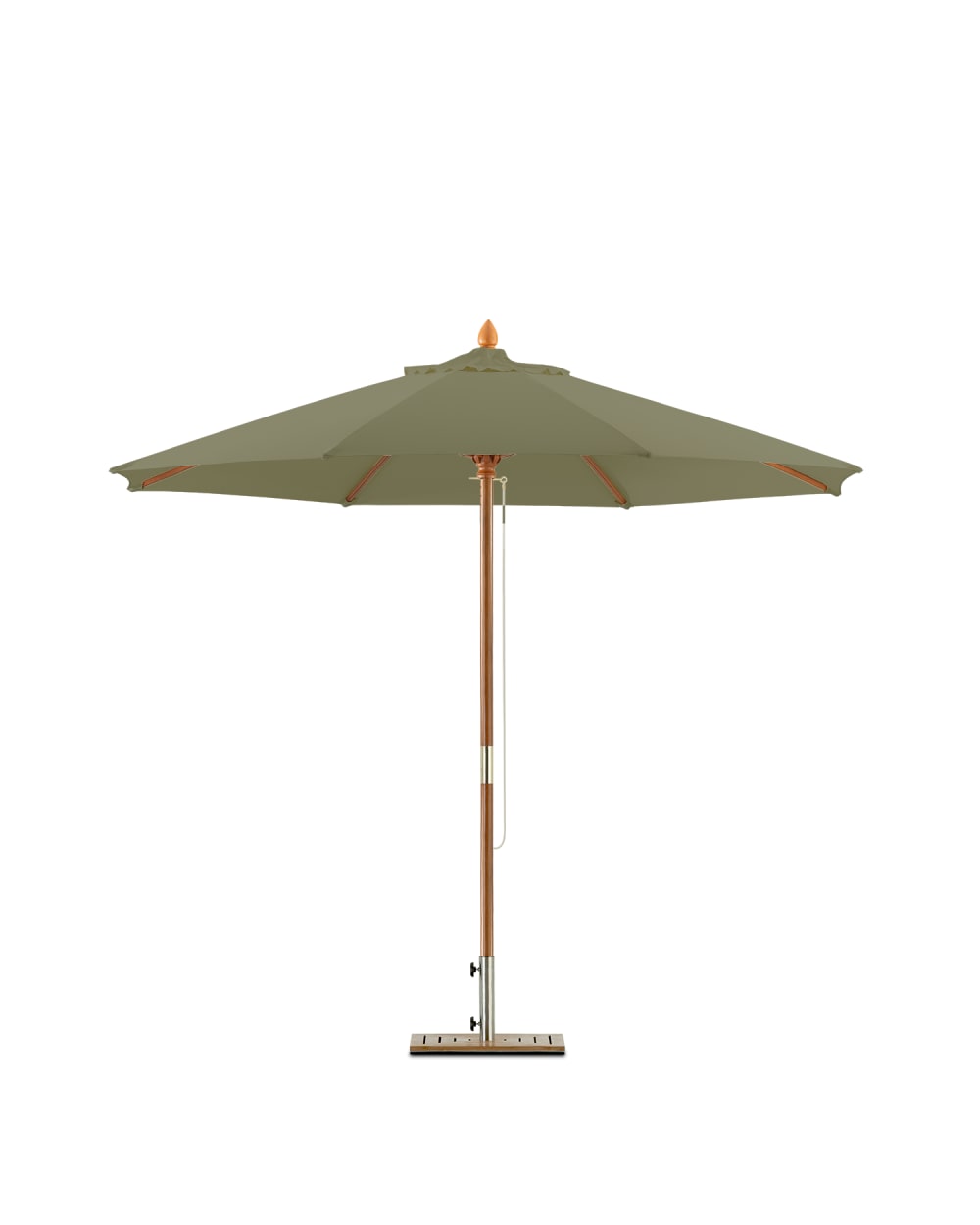 Parasol rond en bois 250 cm taupe
