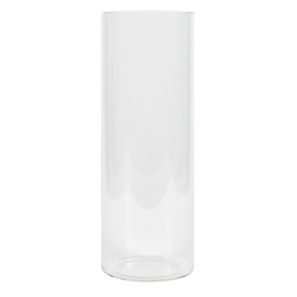 Photophore décoratif en verre transparent h28
