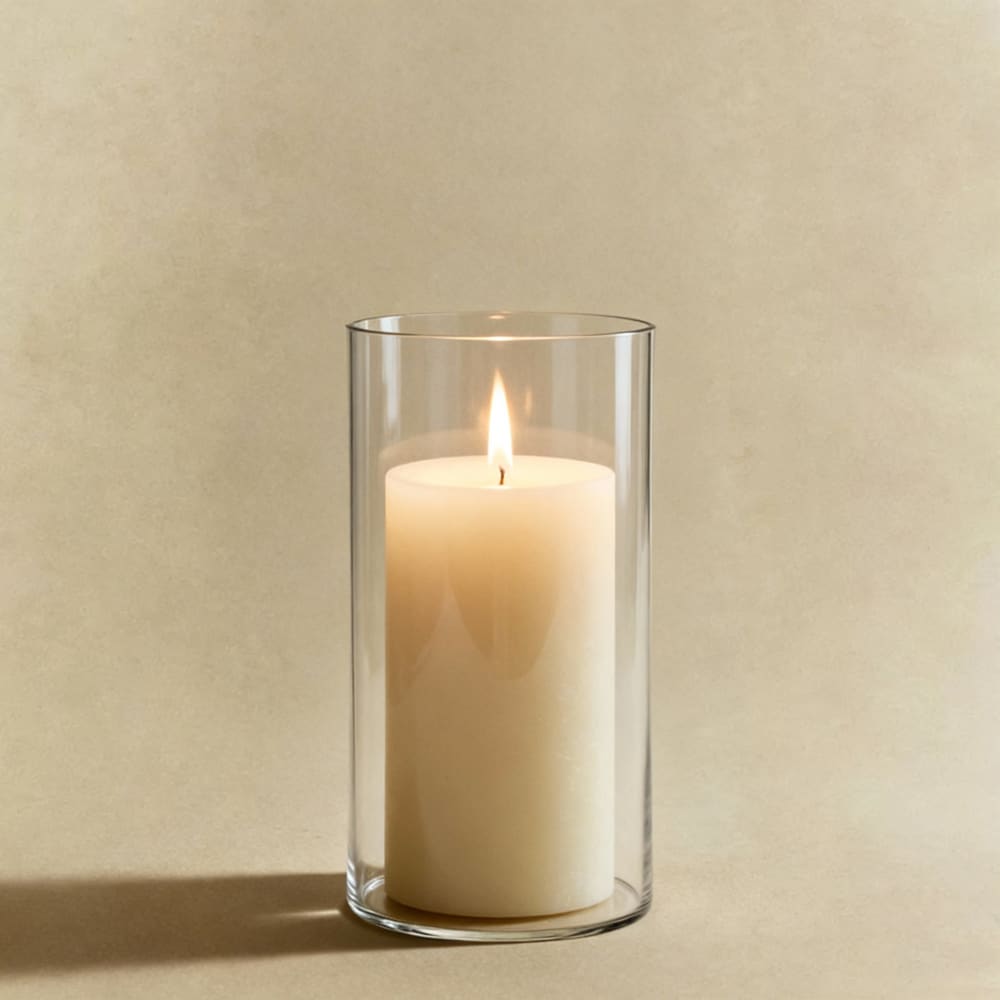 Photophore décoratif en verre transparent h16 — vue 3