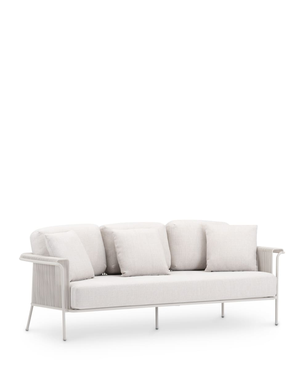 Canapé 3 places aluminium beige
