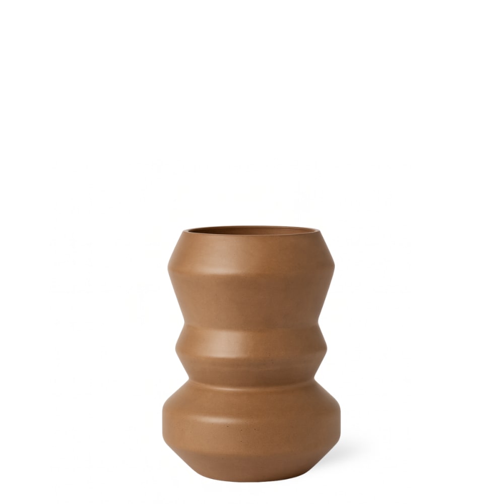 Vase décoratif en verre marron H21