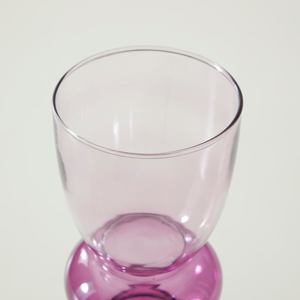 Vase en verre violet transparent h22 — vue 4