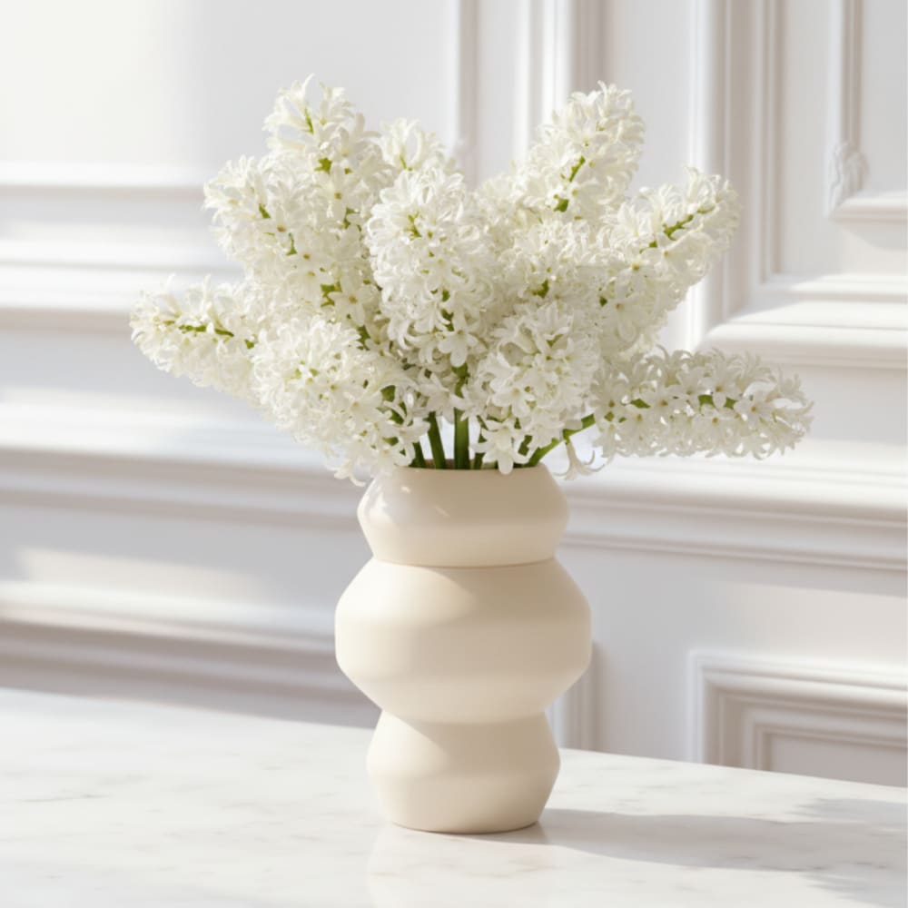 Vase décoratif en verre blanc H25 - Maisons du Monde