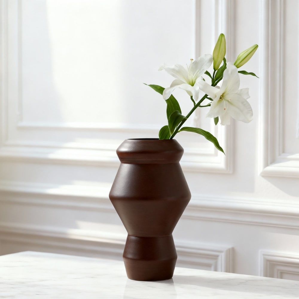 Vase décoratif en verre marron H30 - Maisons du Monde