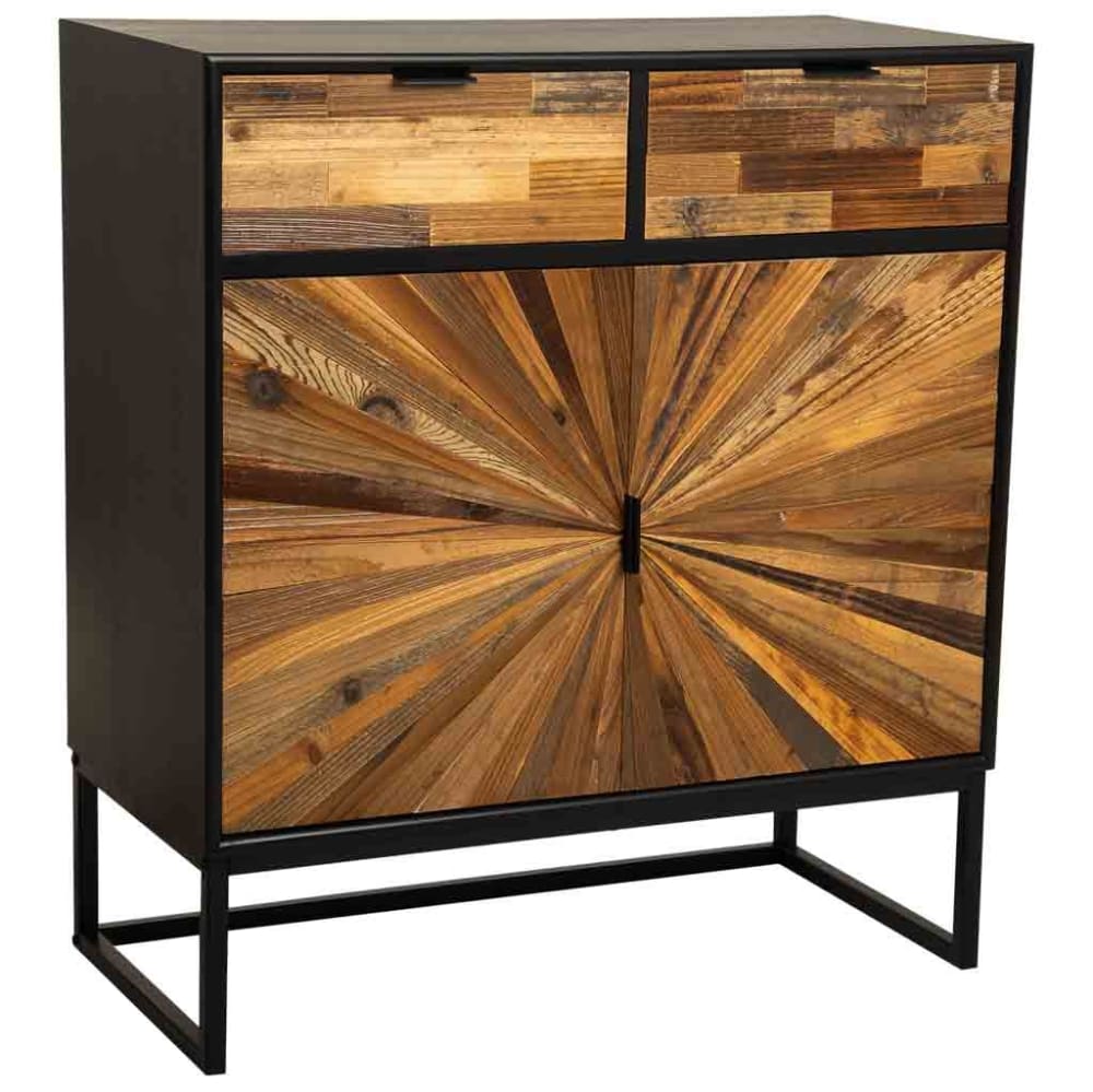 Wanderlust deco Sideboard aus Altholz, 80x39,5x89 cm (H), Braun Braun Spanplatte