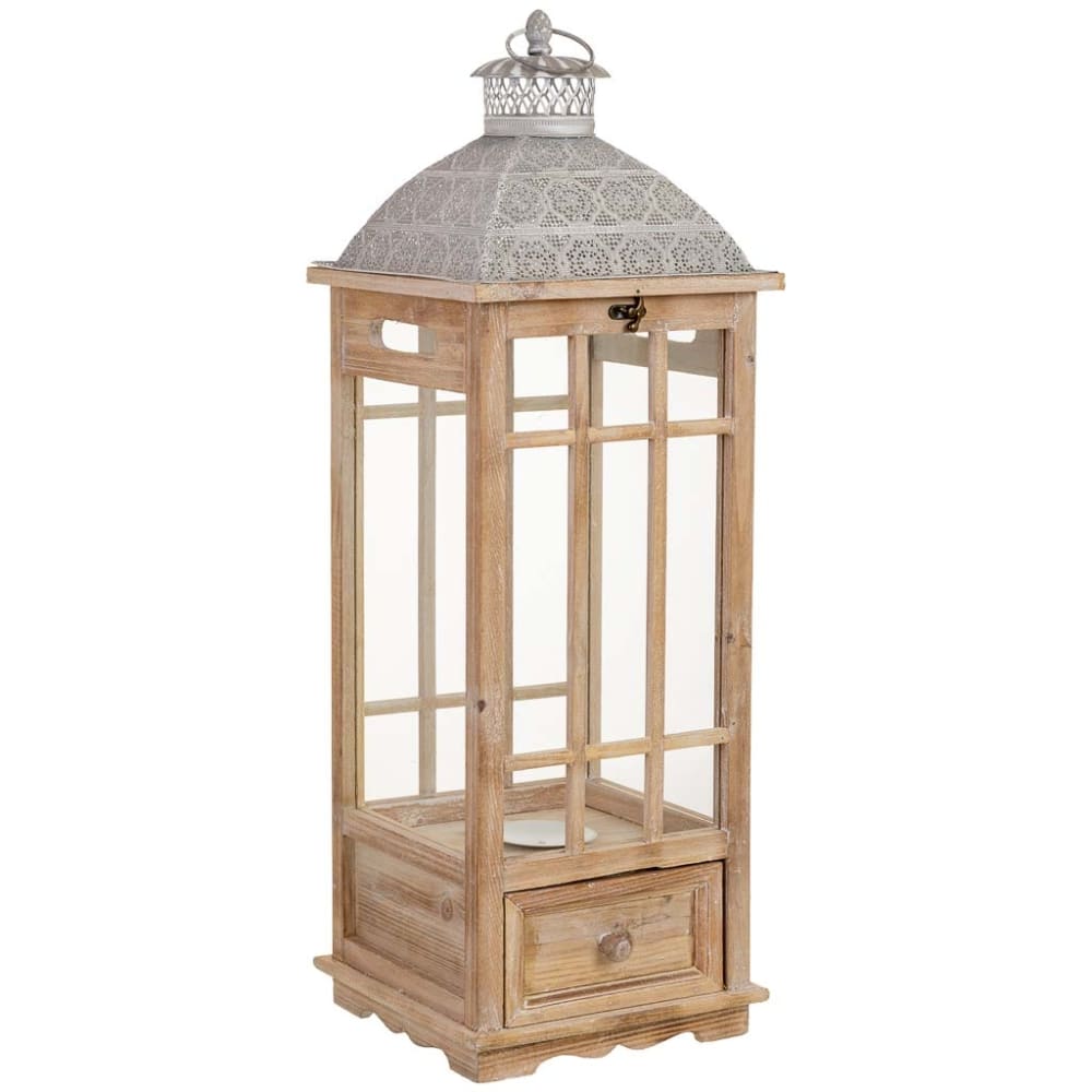 farol de madera beige  235x235x69h cm