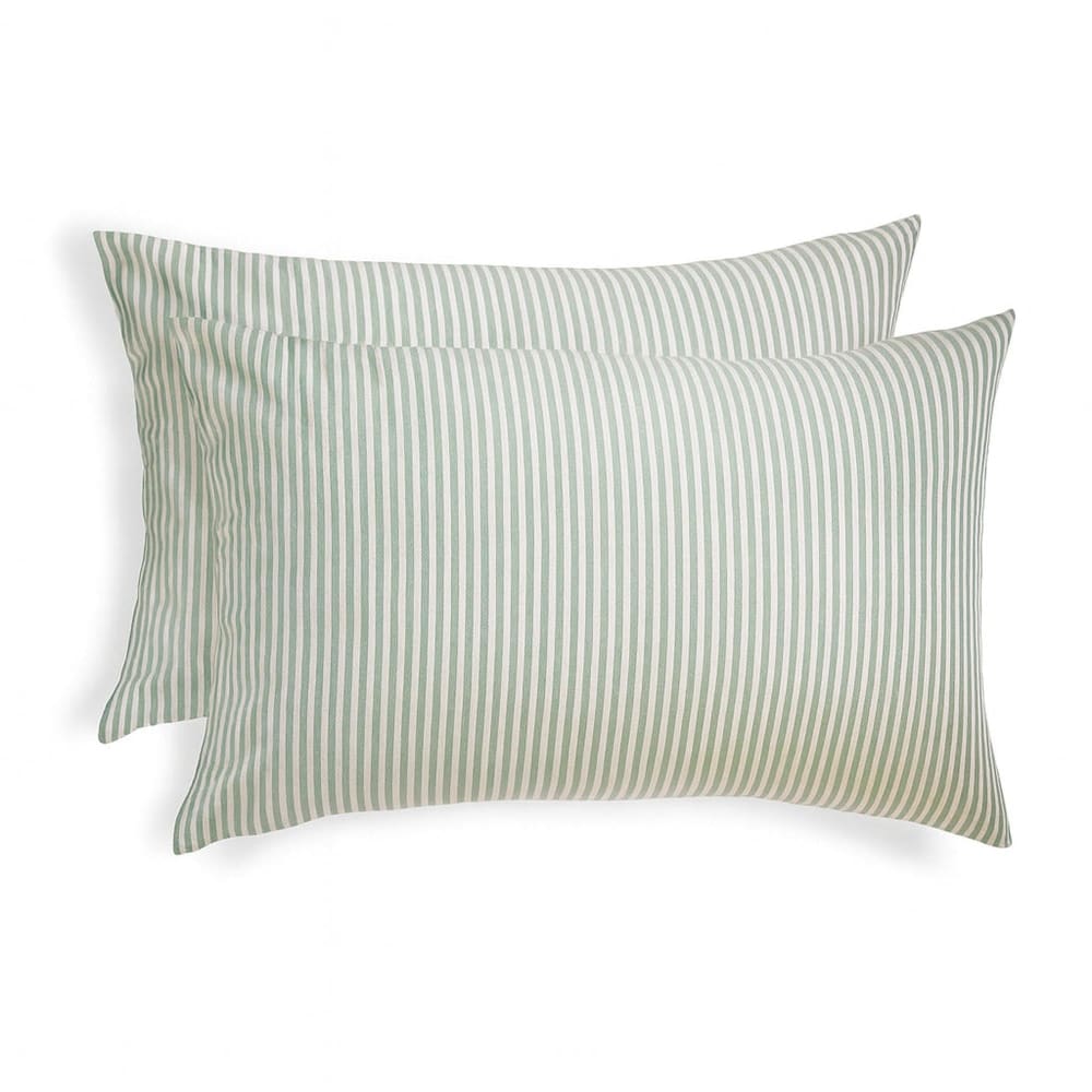 Taie d'oreiller (x2) coton lavé céladon 50x70