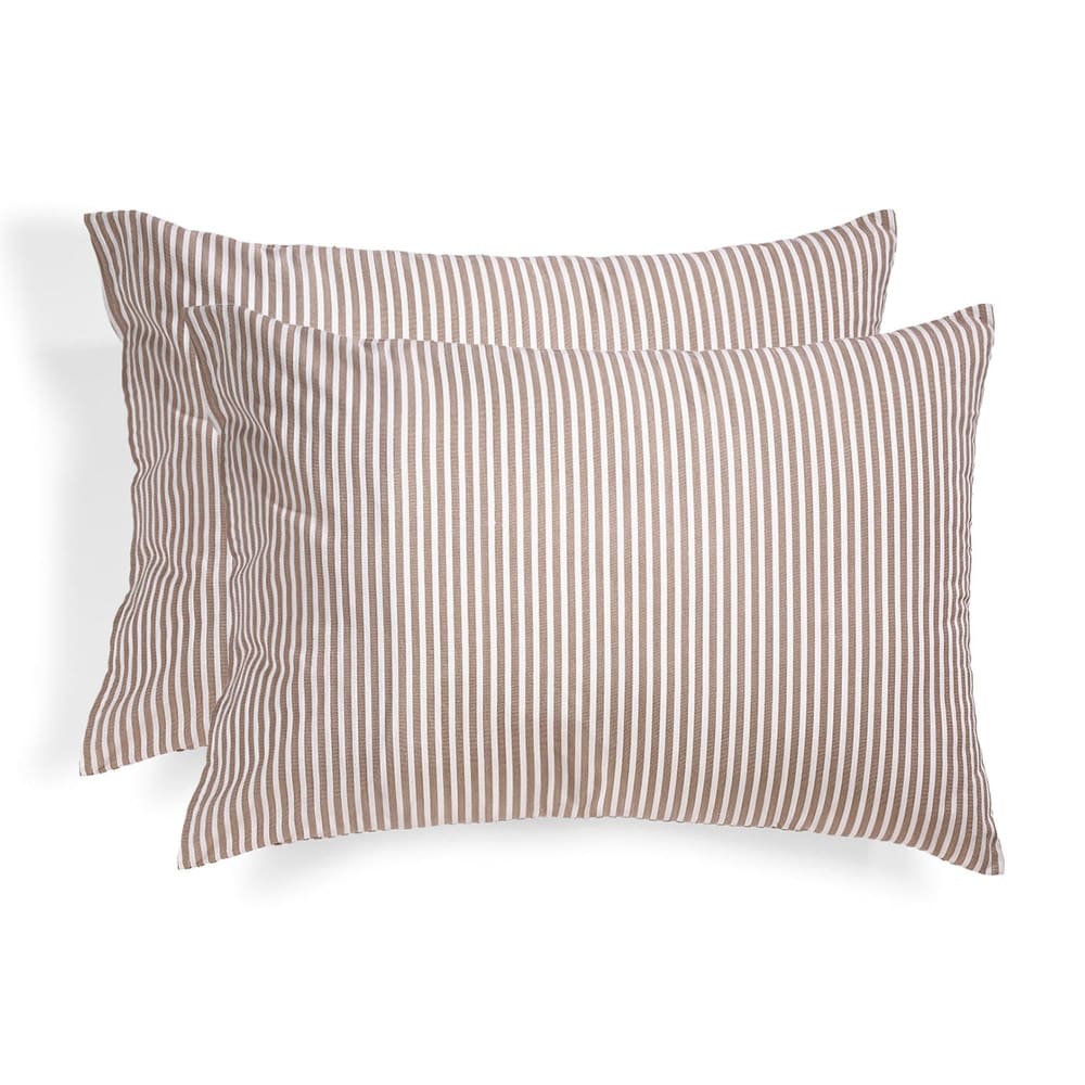 Febronie 2er set Kissenbezüge aus Baumwolle haselnussbraun style classic chic Öko-Tex Zertifikat - Baumwolle