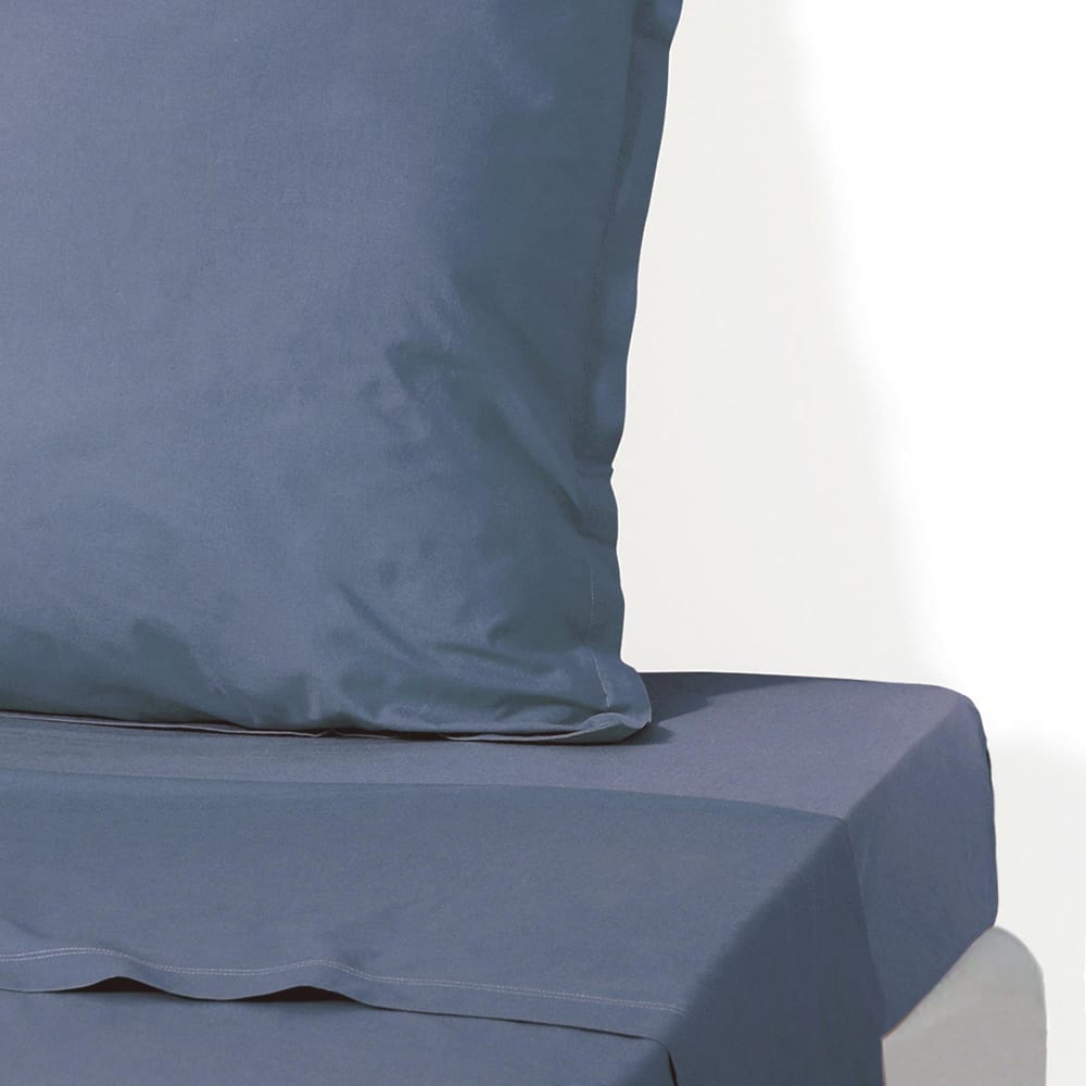 Drap plat percale de coton denim 270x300