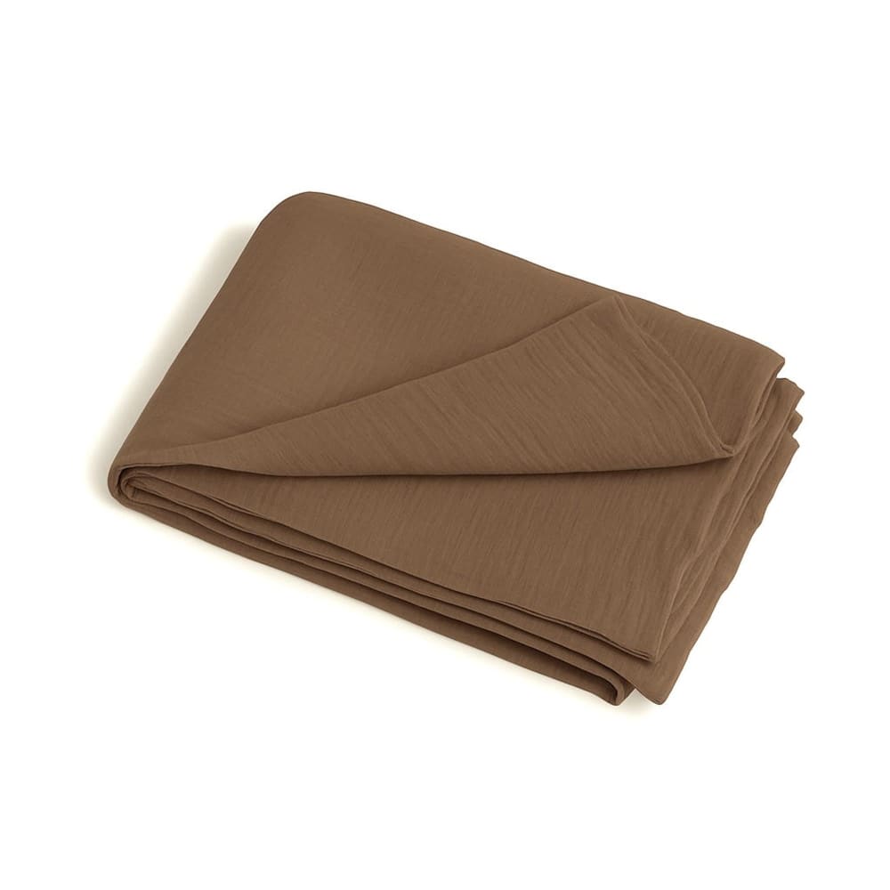 Drap plat gaze de coton 270x300 noisette — vue 3