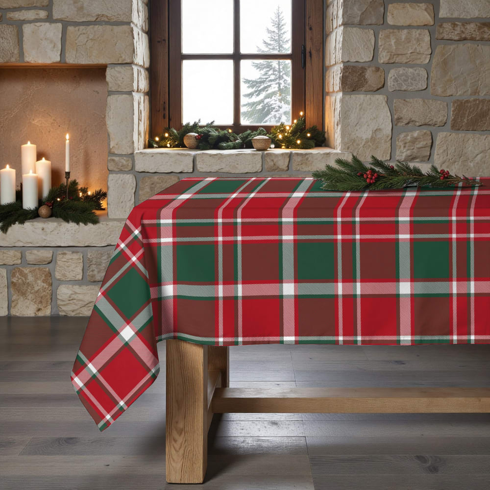 Nappe anti-taches 100% coton multicolore 250x155 cm