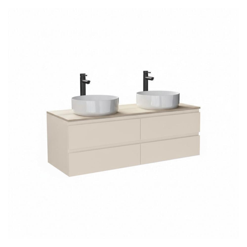 Ensemble meuble  double vasque suspendu 120cm