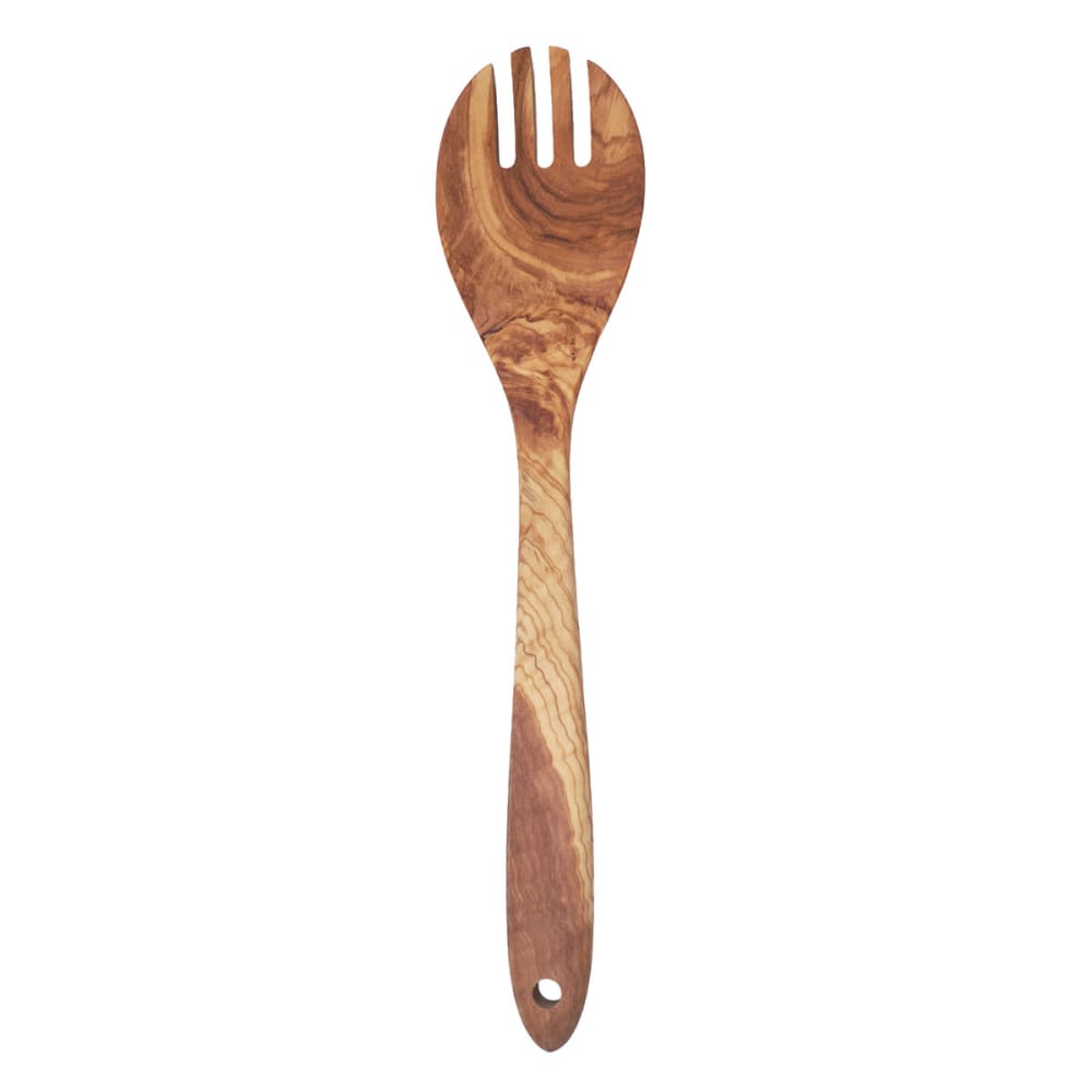 Grande fourchette à salade en bois d'olivier