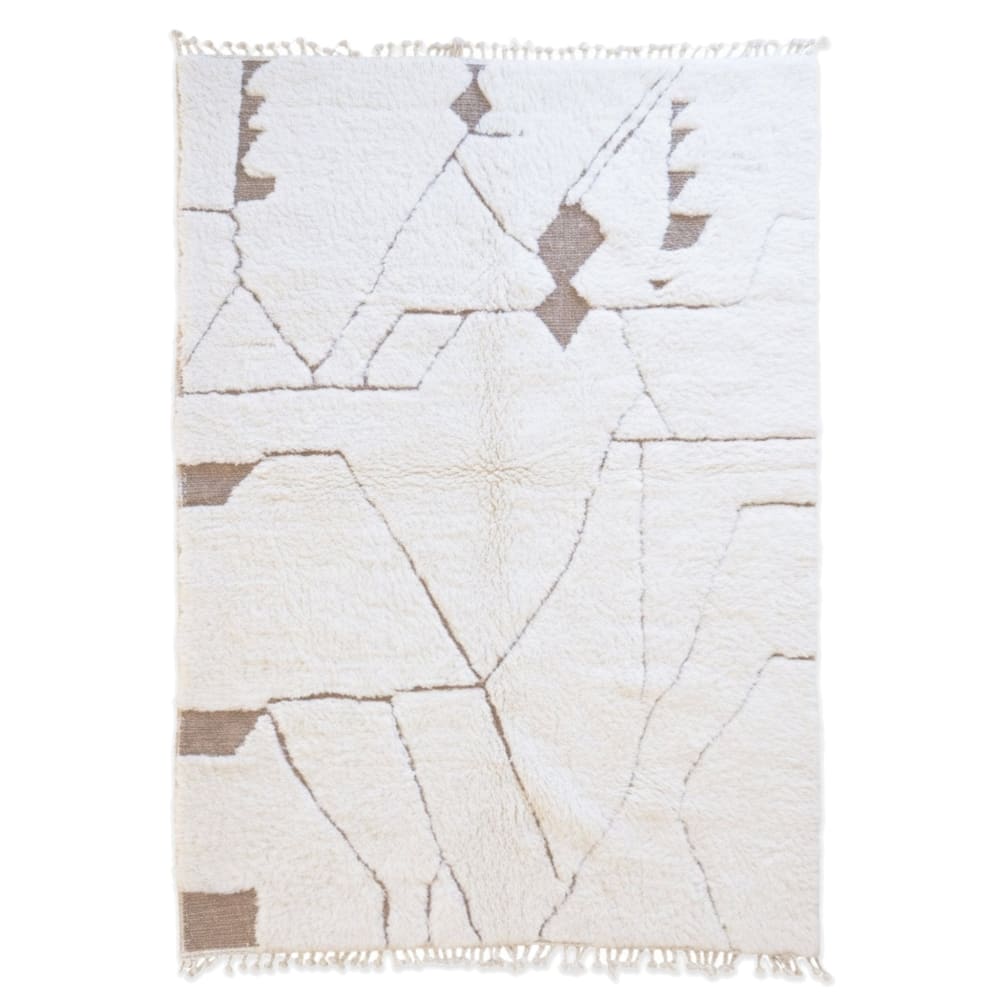 Tapis berbère ethnique chic tissage en relief en laine 206 x 300