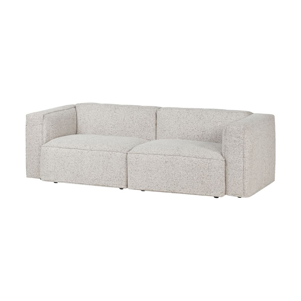 Canapé 3 places Lobi gris clair en tissu chiné 243 cm