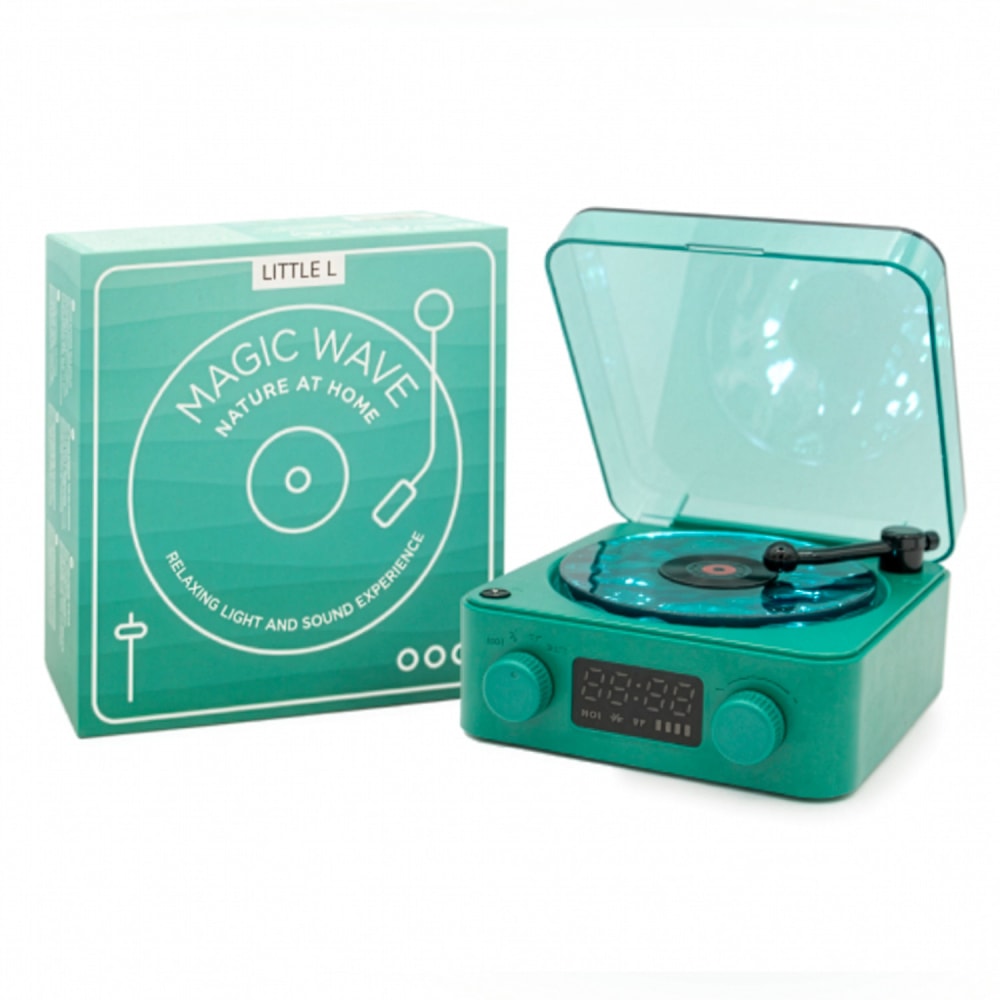 Little L Nachtlicht sensorischer plattenspieler magic wave style vintage GRÜN PES - POLYESTER Kinder