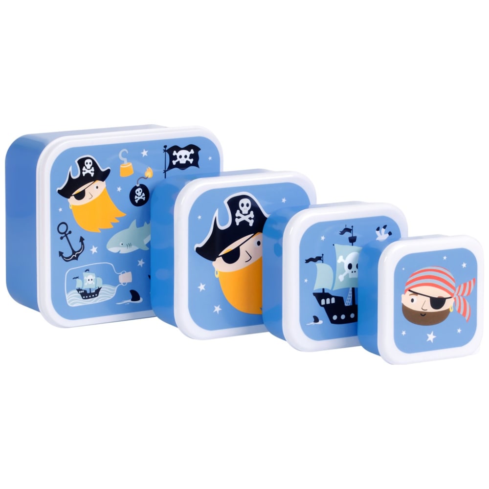 A Little Lovely Company Set mit 4 snackboxen BLAU PVC - POLYVINLYCHLORID Kinder
