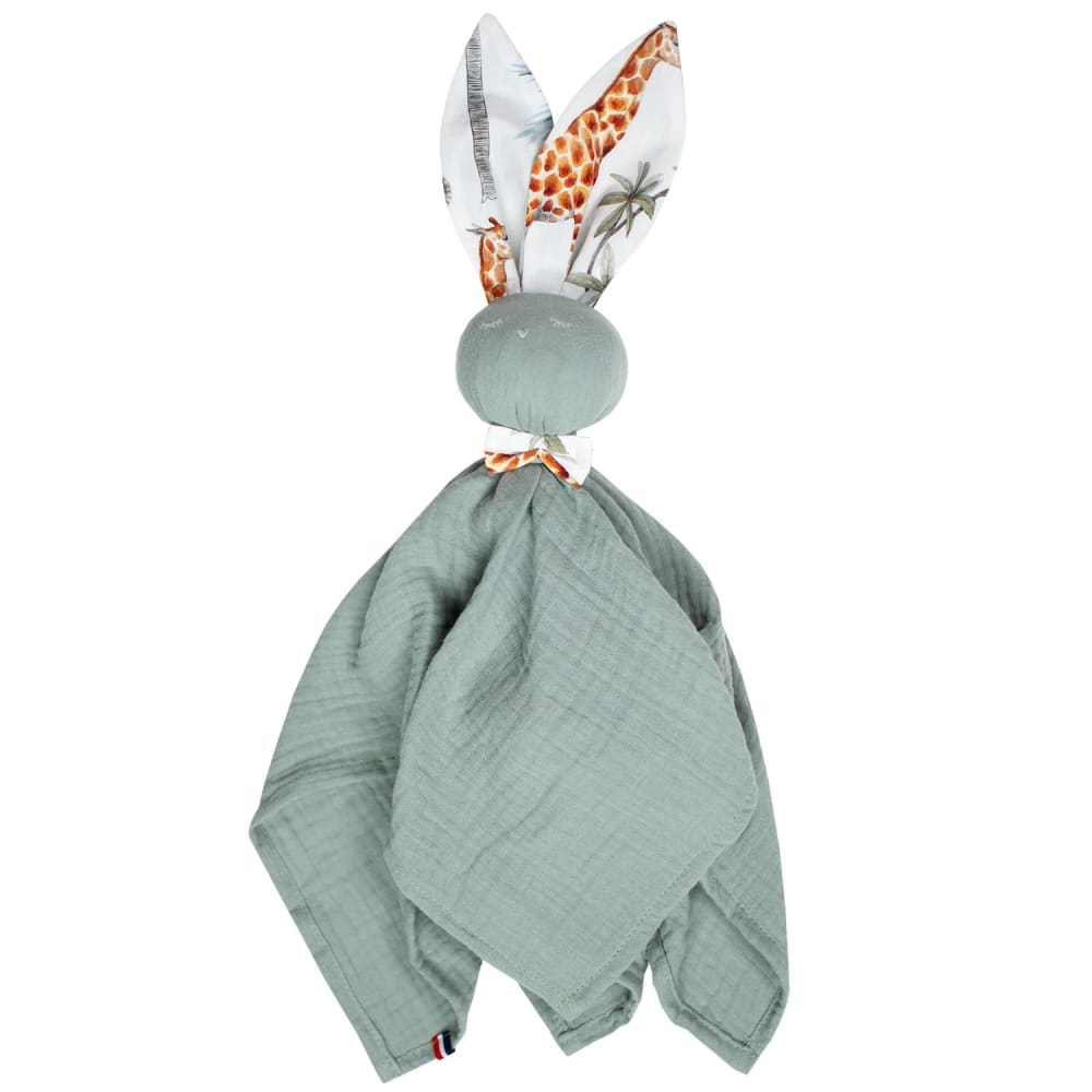 Sevira Kids Kuscheltuch hase für kinder style classic chic Grün Baumwolle