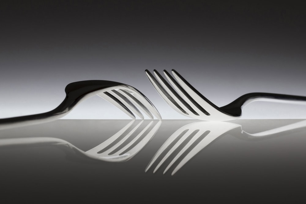 Tableaux cuisine duo de fourchette  imprimé sur toile 90x60 cm