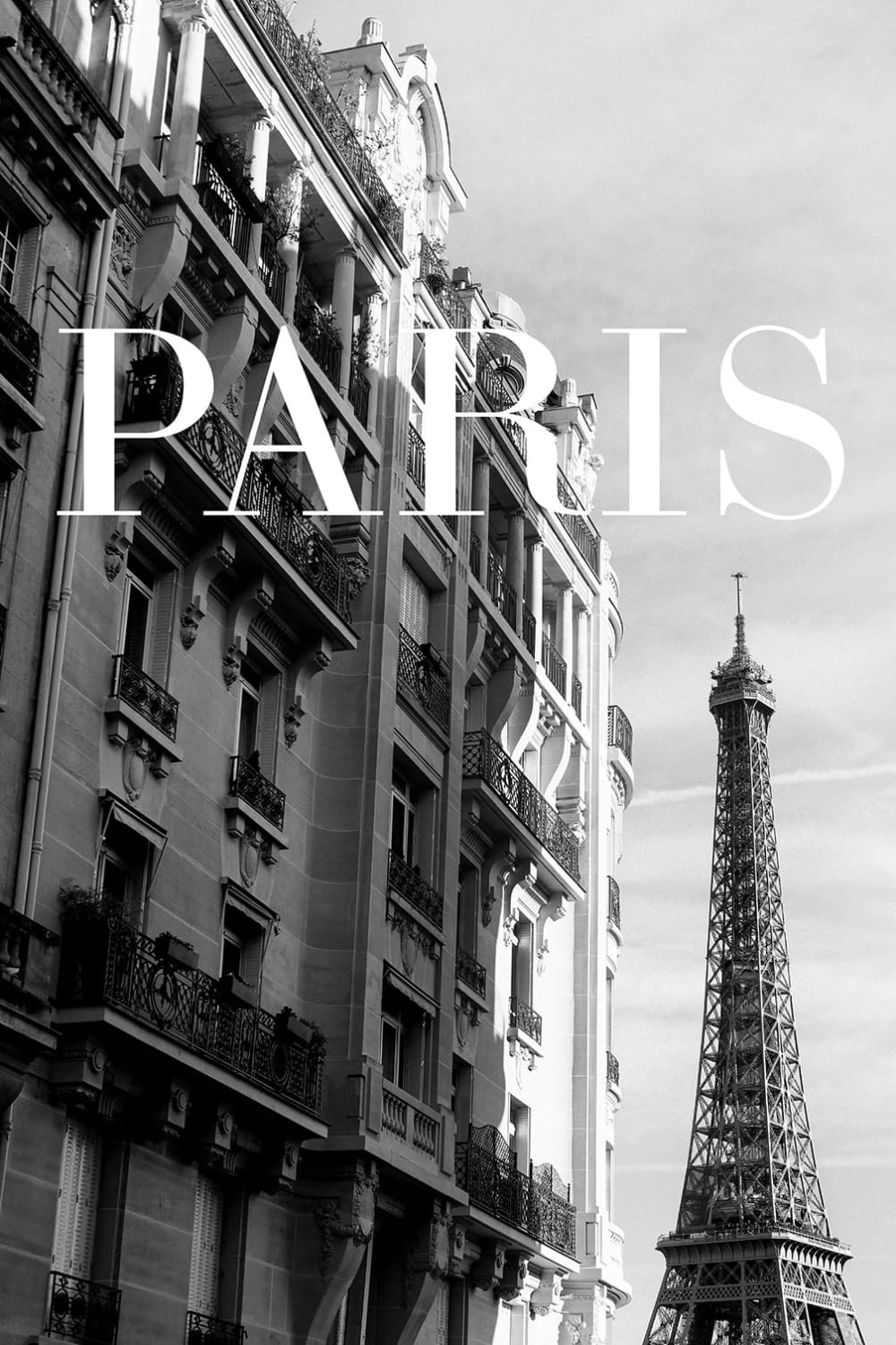 Tableau vintage paris paris eiffel imprimé sur toile 60x90 cm