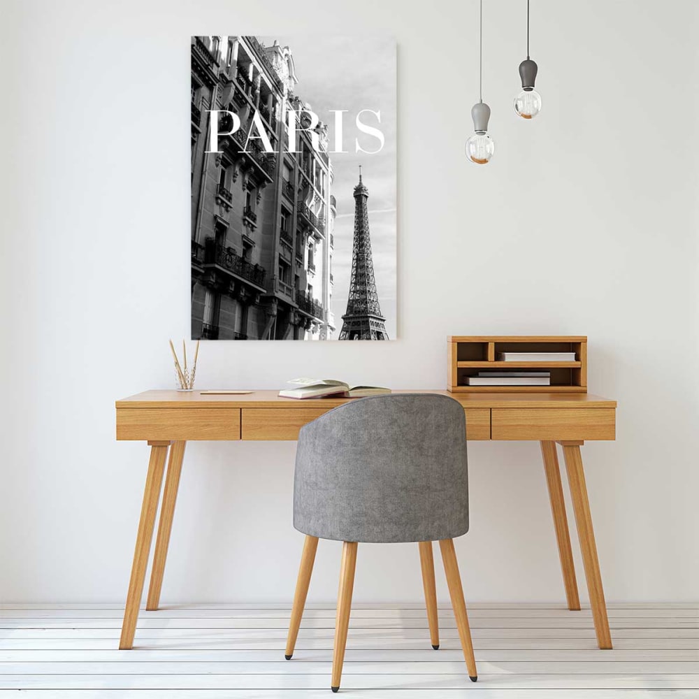 Tableau vintage paris paris eiffel  imprimé sur toile 60x90 cm