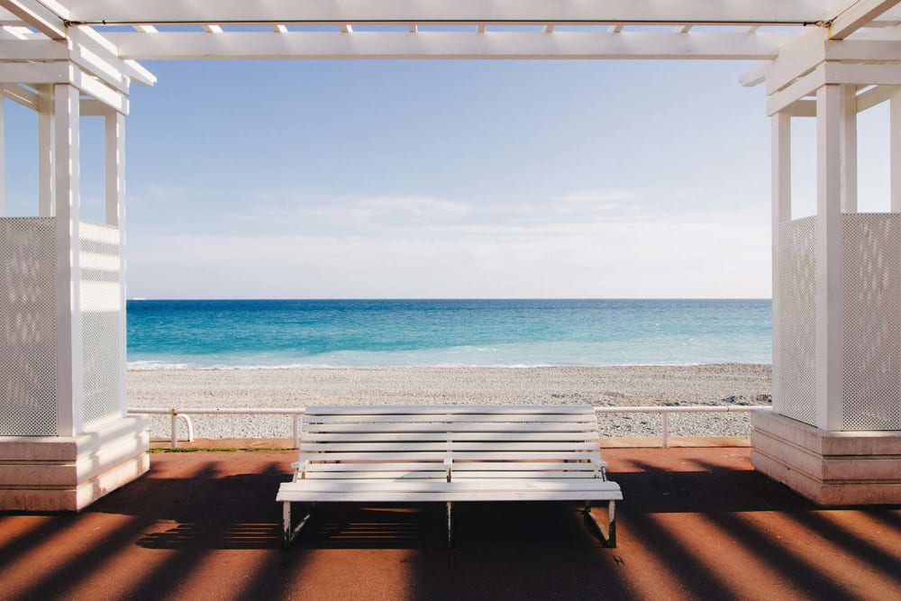 Tableau paysage fenêtre sur la mer  imprimé sur toile 90x60 cm