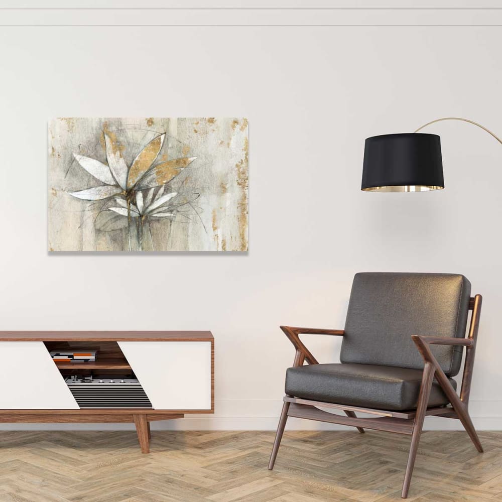 Tableau de fleurs fleurs du vent  imprimé sur toile 90x60 cm