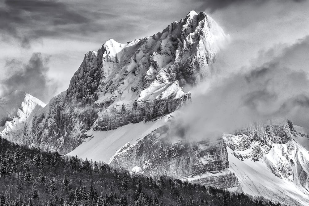 Tableau montagne summit  imprimé sur toile 90x60 cm