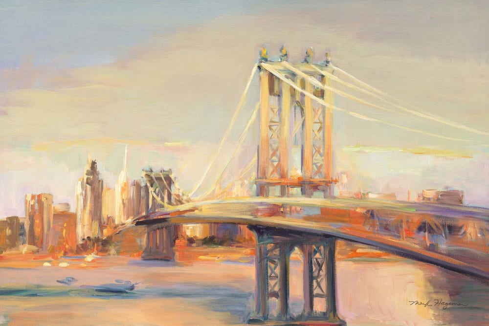 Tableau new york reflet de manhattan  imprimé sur toile 90x60 cm