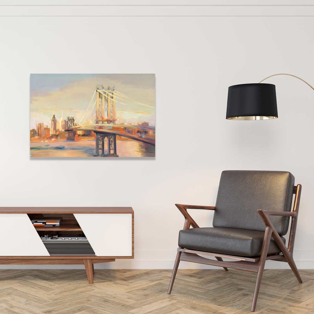 Tableau new york reflet de manhattan  imprimé sur toile 90x60 cm