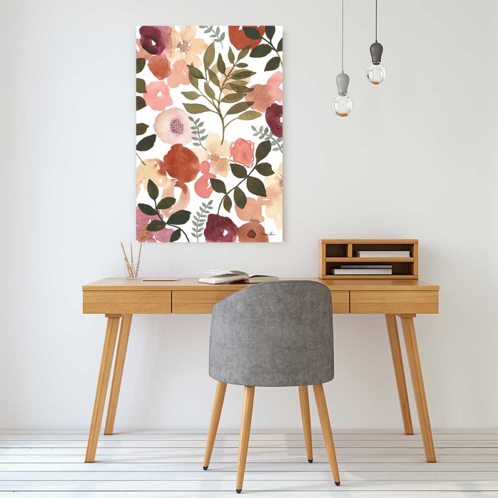 Tableau de fleurs danse du jardin  imprimé sur toile 60x90 cm