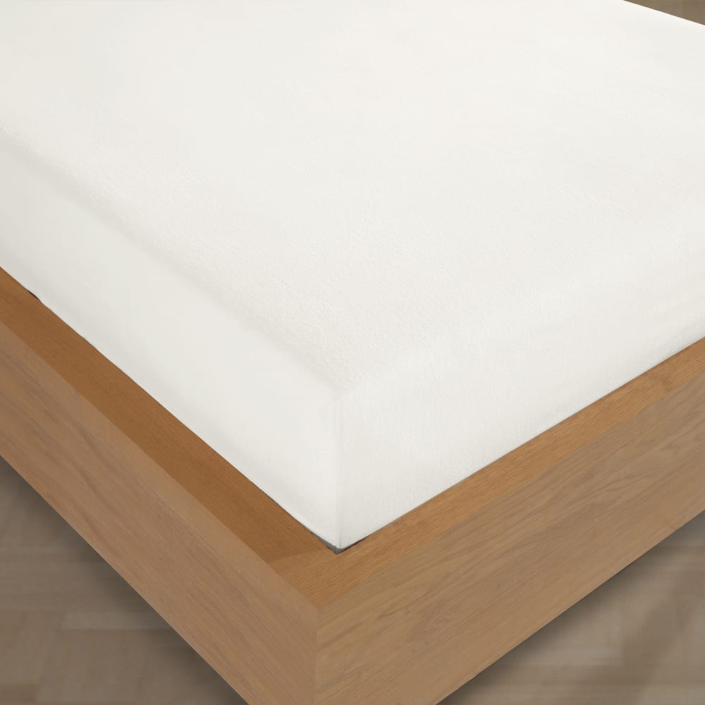 Drap housse 180x200 cm Flanelle de coton blanc