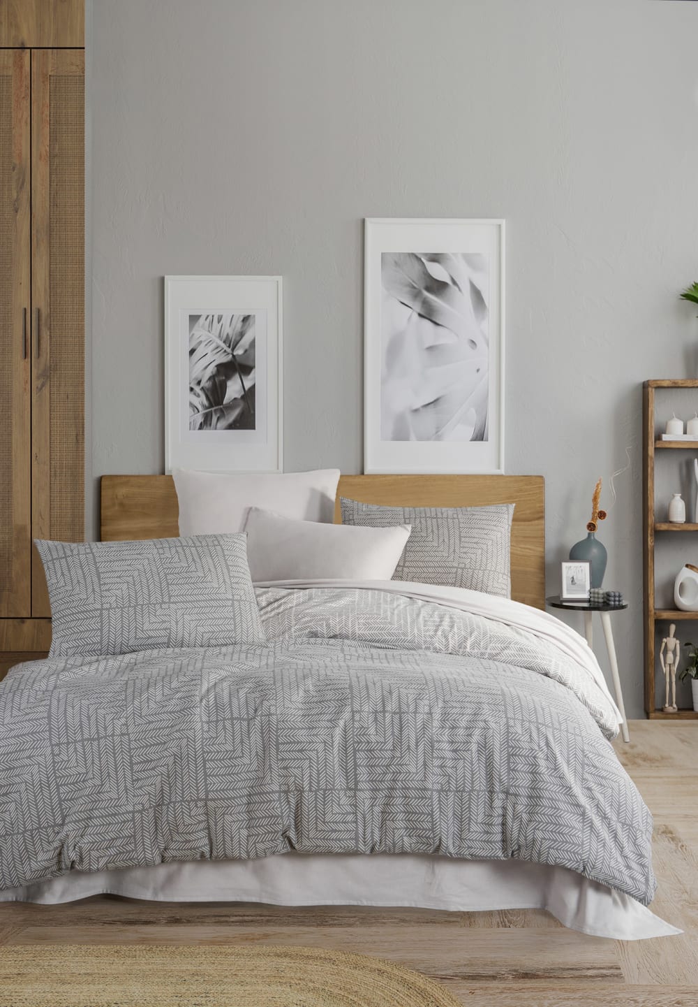 Parure de lit 2 personnes 200x200 cm Flanelle de coton imprimé