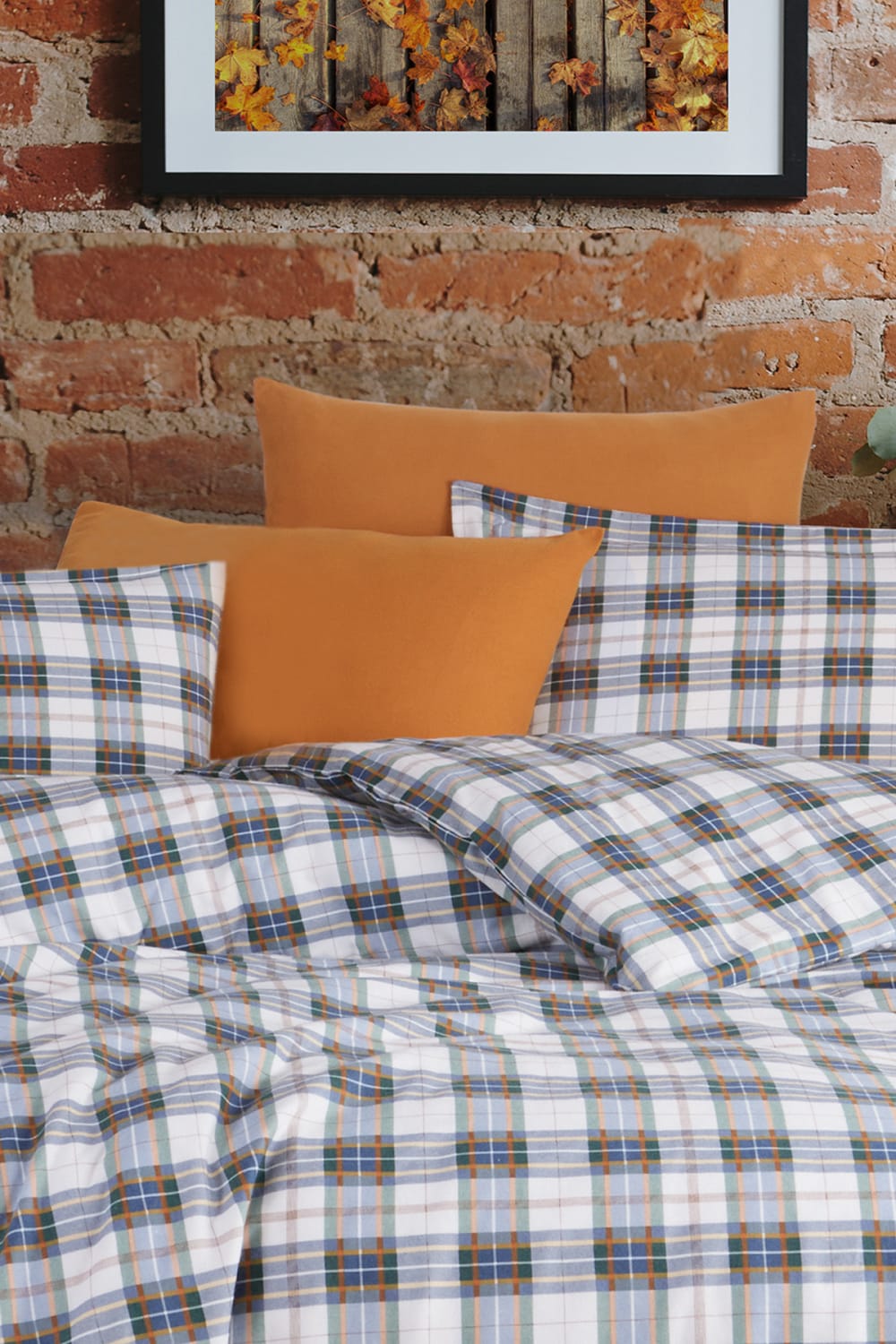 Parure de lit 2 personnes 240x220 cm Flanelle de coton imprimé - Maisons du Monde