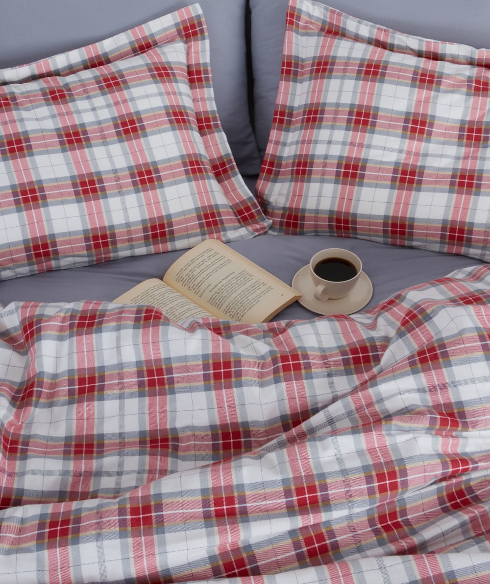 Parure de lit 2 personnes 240x220 cm Flanelle de coton imprimé - Maisons du Monde